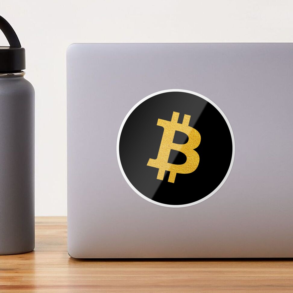 black and gold bitcoin logo