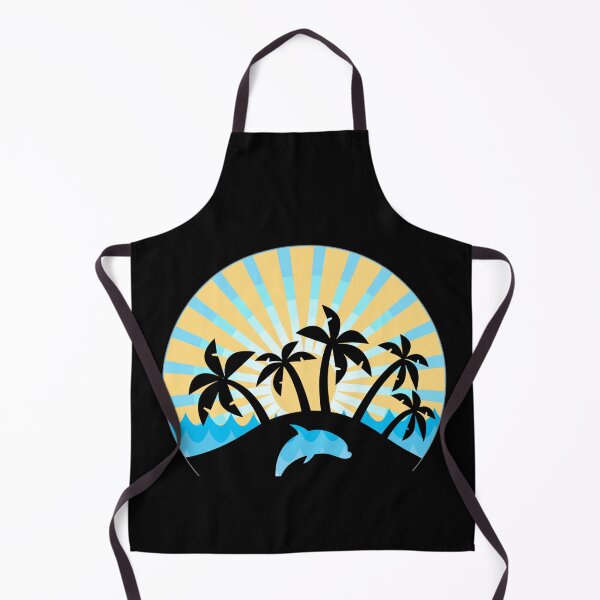 Item preview, Dolphin and Palm Trees, Boho Sunset designed and sold by ACC .