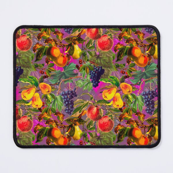 Item preview, Exotic Vintage fruit pattern, vines, vintage florals, botanical pattern, pink fuchsia floral illustration designed and sold by ZeinabTaha.