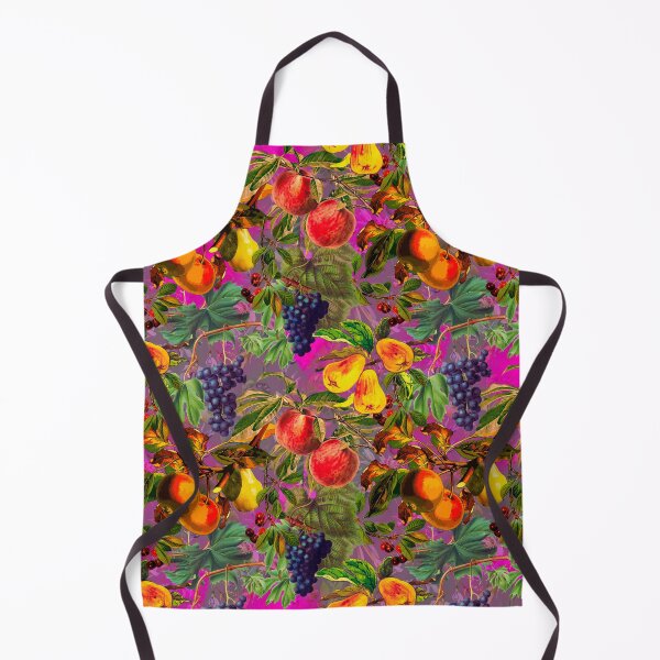 Item preview, Exotic Vintage fruit pattern, vines, vintage florals, botanical pattern, pink fuchsia floral illustration designed and sold by ZeinabTaha.
