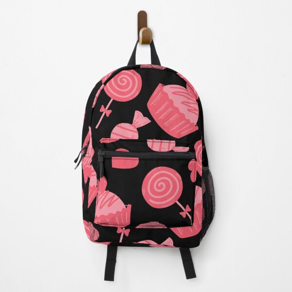 Item preview, Candy Fall - Candies, lollipops and cupcakes (black-red) designed and sold by Dorina Larsdotter.