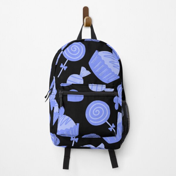 Item preview, Candy Fall - Candies, lollipops and cupcakes (black-blue) designed and sold by Dorina Larsdotter.