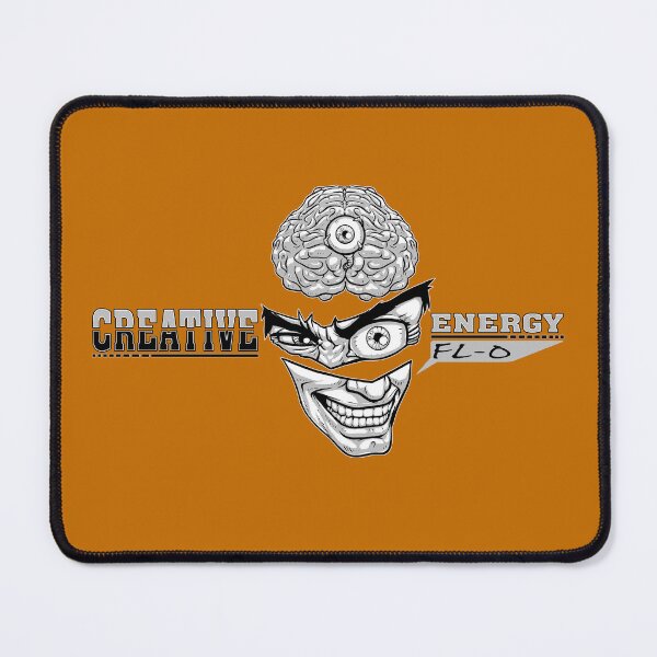 Item preview, WEIRDO - Creative Energy Flo - Face - Black and White - Dark Orange designed and sold by hector2ortega.