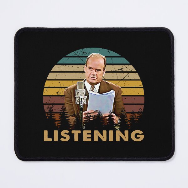 Item preview, Vintage I Am Listening Dr Frasier Gift Fan designed and sold by HallurUnnars.