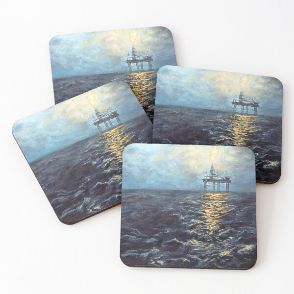 Item preview, Oil Rig at night designed and sold by Carole Russell.