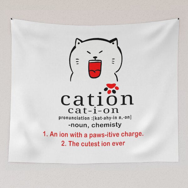 Item preview, cat-ion, Cation is the cutest ion in chemistry designed and sold by Tiziza.