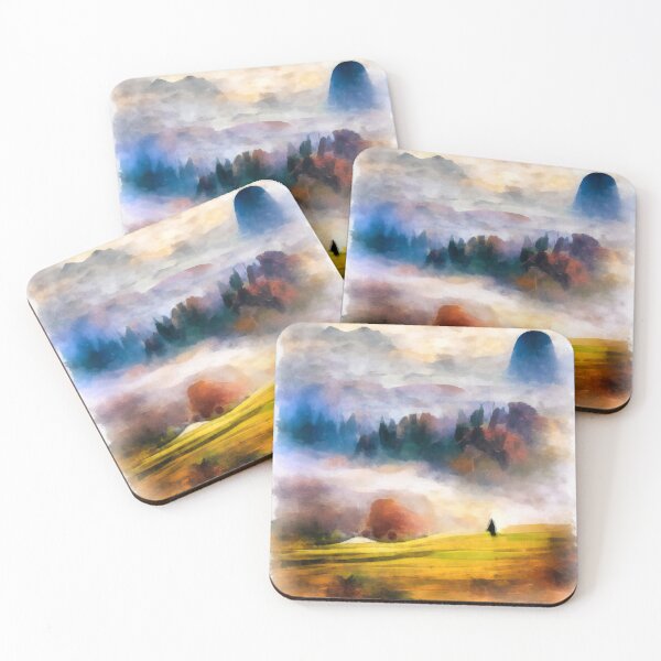 Item preview, The Observer 02 Watercolor Landscape designed and sold by mhfoto.