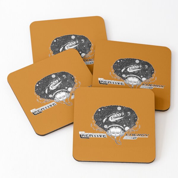 Item preview, WEIRDO - Creative Energy Flo - Universe - Black and White - Dark Orange designed and sold by hector2ortega.