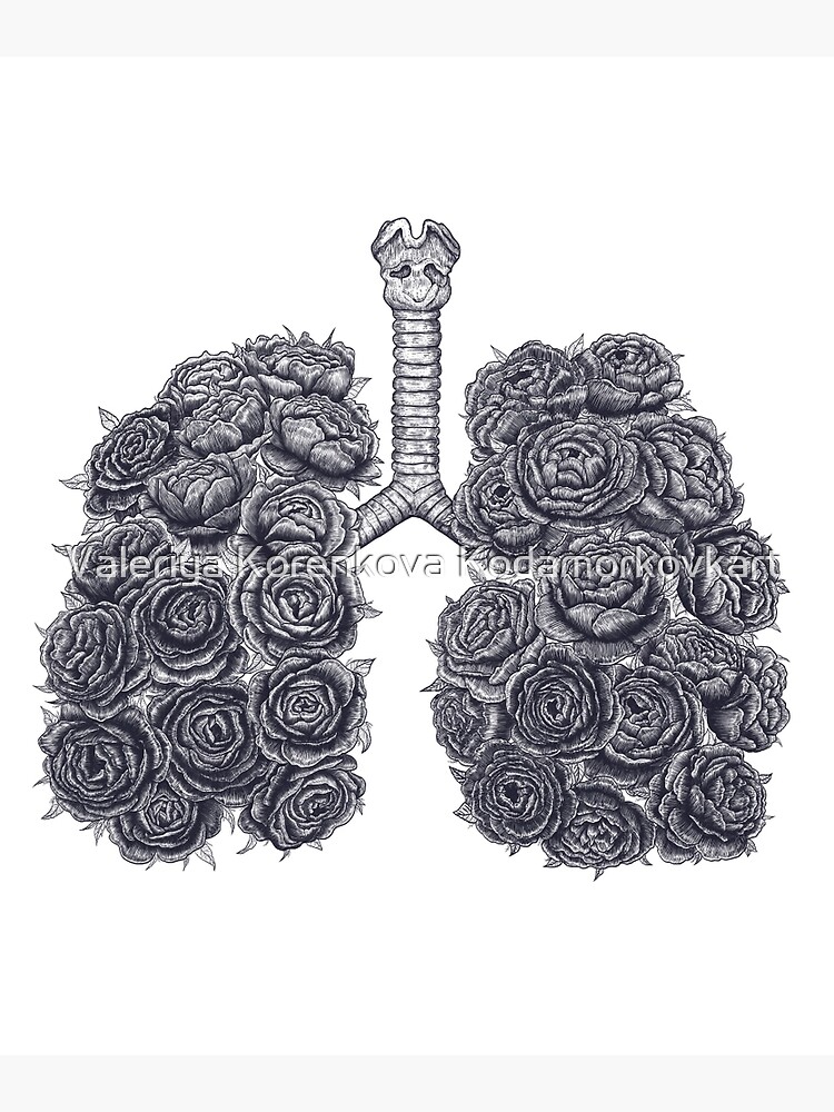 Lungs with peonies by kodamorkovkart