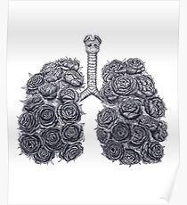 Lungs with peonies Poster