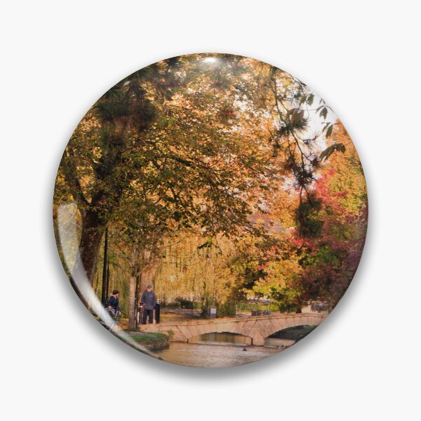 Item preview, Bourton on the Water Autumn Trees Cotswolds UK designed and sold by AndyEvansPhotos.