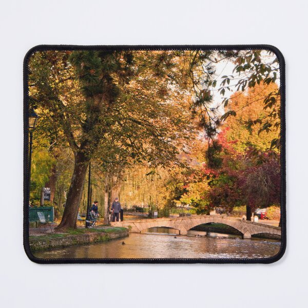 Item preview, Bourton on the Water Autumn Trees Cotswolds UK designed and sold by AndyEvansPhotos.