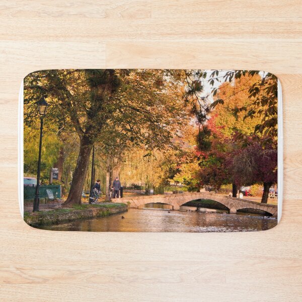 Item preview, Bourton on the Water Autumn Trees Cotswolds UK designed and sold by AndyEvansPhotos.
