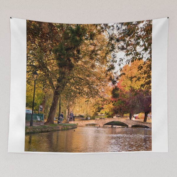 Item preview, Bourton on the Water Autumn Trees Cotswolds UK designed and sold by AndyEvansPhotos.