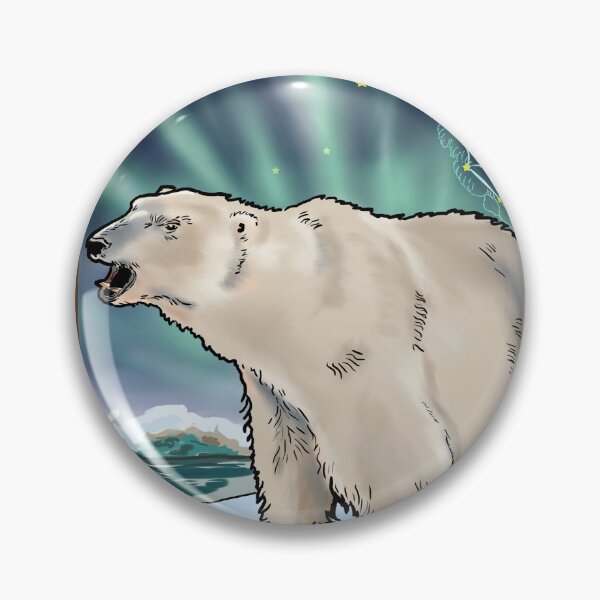 Item preview, Polar Bear Ursa Major Constellation with Northern Lights designed and sold by vinpauld.