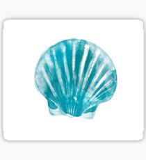 Aquamarine sea shell Sticker