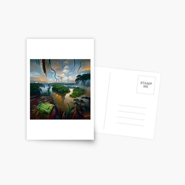 "AI generated art, Amazon Rainforest" Postcard by aiartdirection