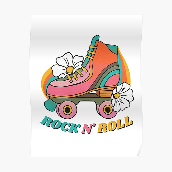 "Rock n' Roll roller skate design" Poster for Sale by bailyberry