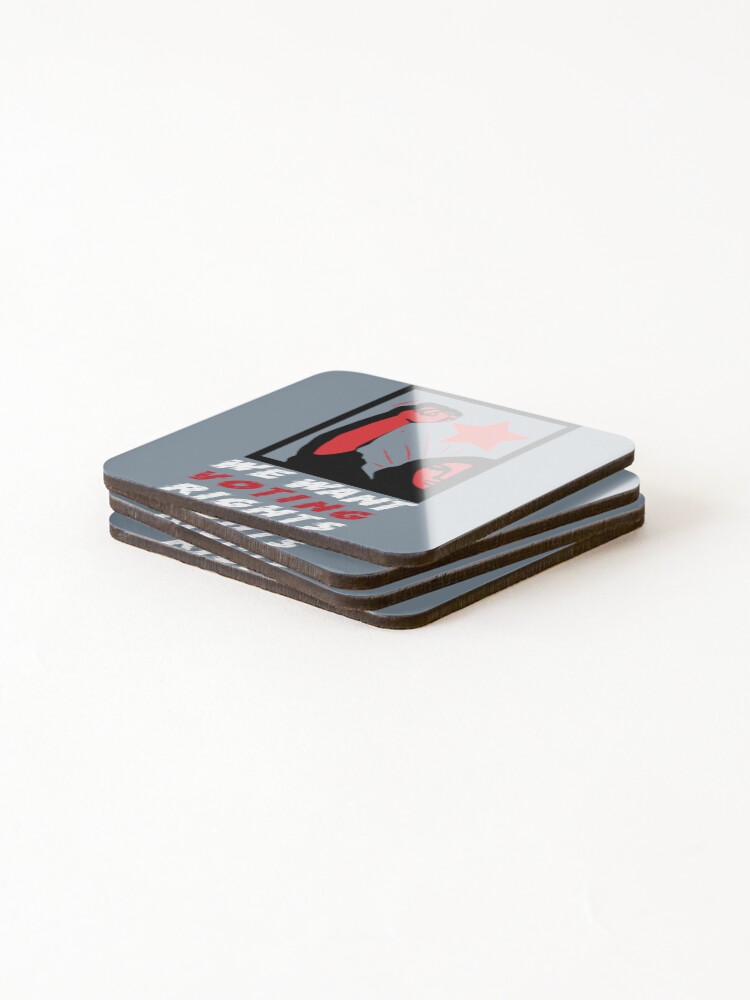 Thumbnail 4 of 5, Coasters (Set of 4), We Want Voting Rights designed and sold by Gordon-Store.