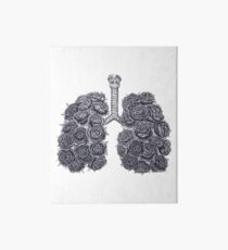 Lungs with peonies Art Board