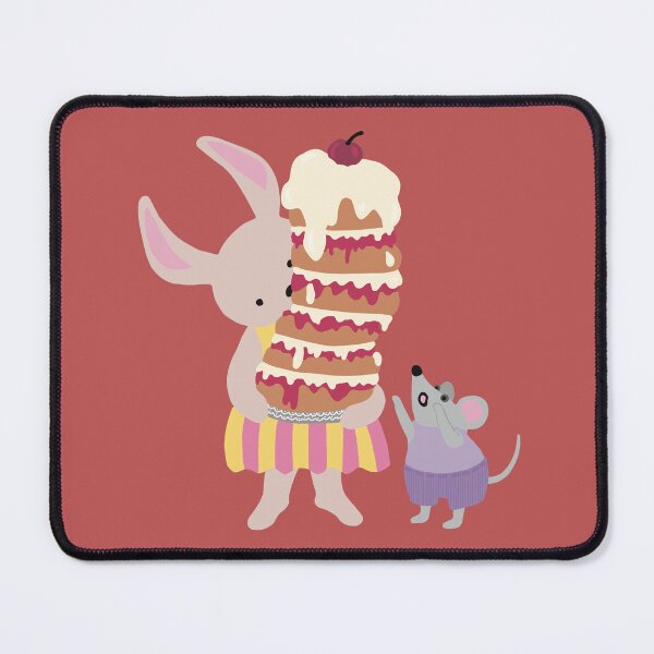 Item preview, Happy Birthday , greeting card, with a rabbit holding a high cake that almost will fall designed and sold by marina63.