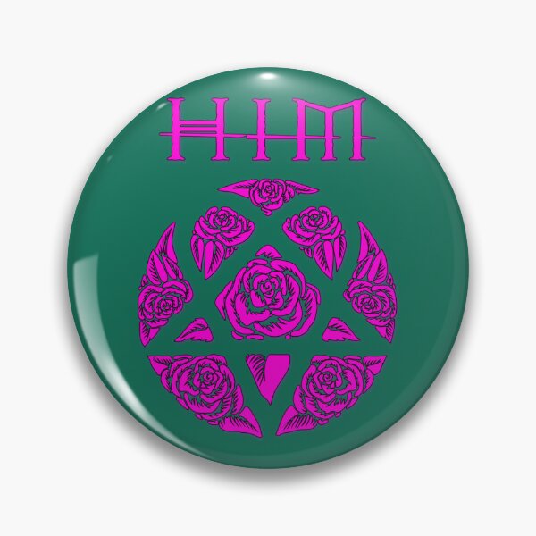 Artikelvorschau, Heartagram Him Band Tee Him Logo Pink Ville Valo Musik Heartgram entworfen und verkauft von OnTheRunFinds.