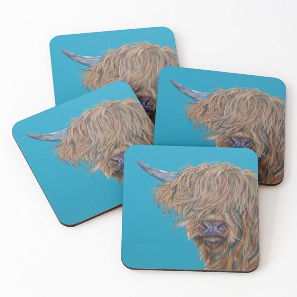 Item preview, Fluff McDuff. Highland hairy cow, Heilan Scottish coo art by award-winning UK artist Sam Fenner designed and sold by SamFennerArt.