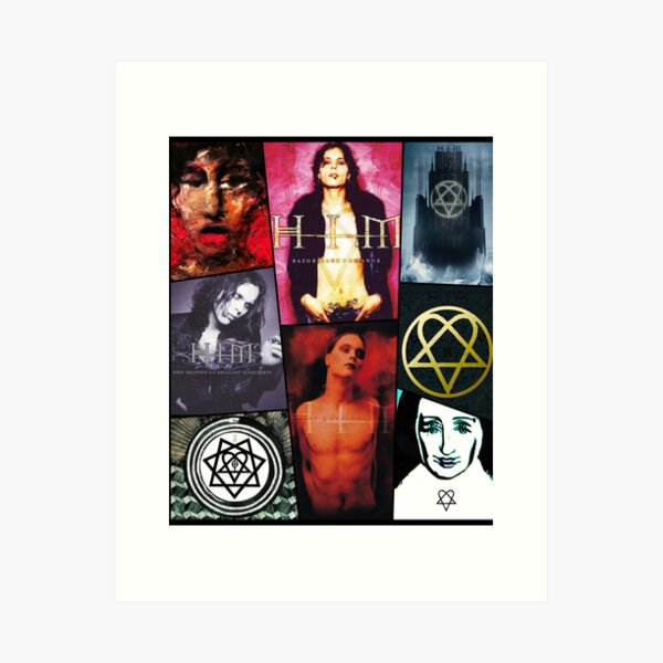 Him Band Portada del álbum Collage Heartagram Ville Valo Portada Lámina artística
