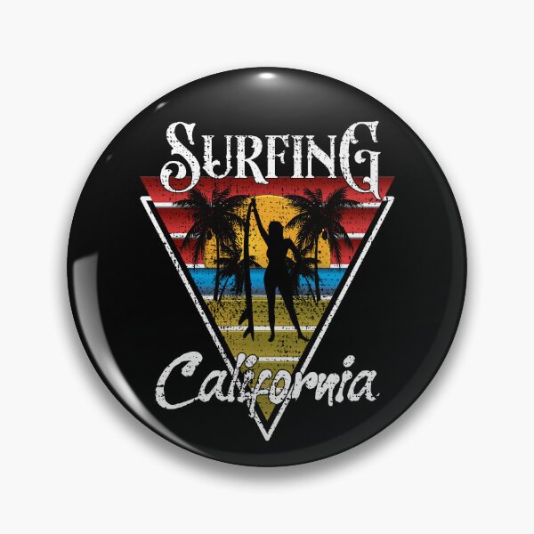 Item preview, Vintage Surfing Girl California Beaches Surf Cali Beach Bum designed and sold by CharJens.