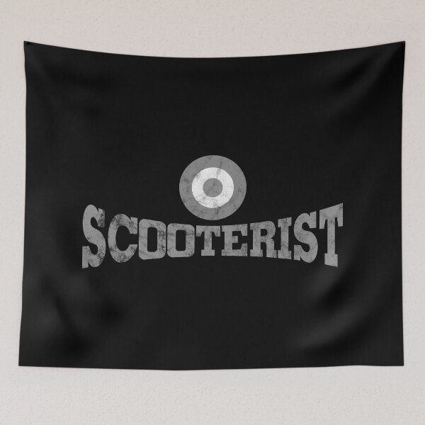 Item preview, Scooterist with RAF target distressed in grey designed and sold by peterpaz.
