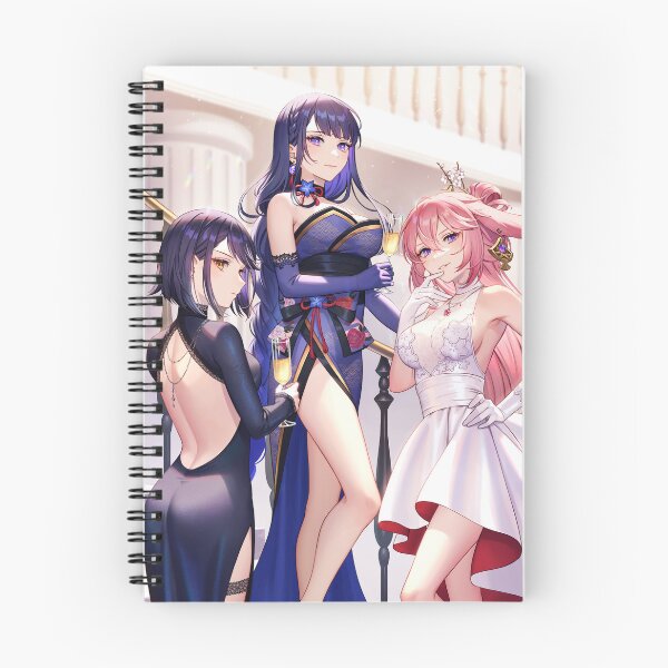 Artikelvorschau, Heiße Kujou, Raiden und Miko Genshin Impact entworfen und verkauft von genshinwaifus.