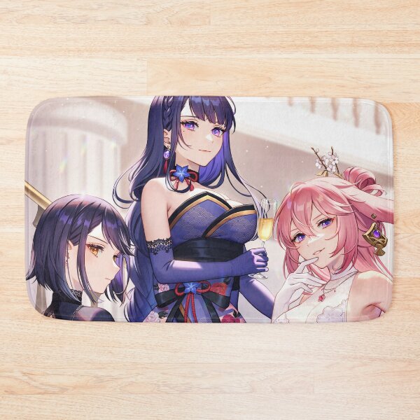 Artikelvorschau, Heiße Kujou, Raiden und Miko Genshin Impact entworfen und verkauft von genshinwaifus.