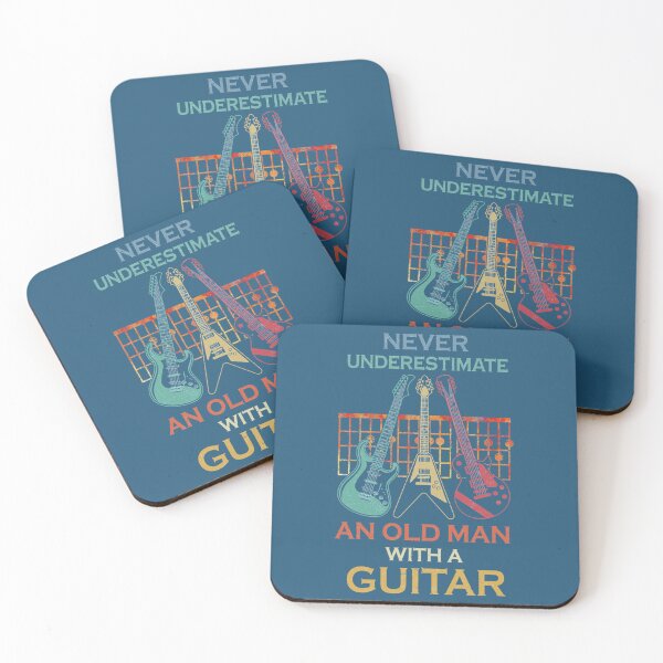 Item preview, Men Women Guitarist Shirt Never Underestimate Retro Vintage   designed and sold by OnTheRunFinds.