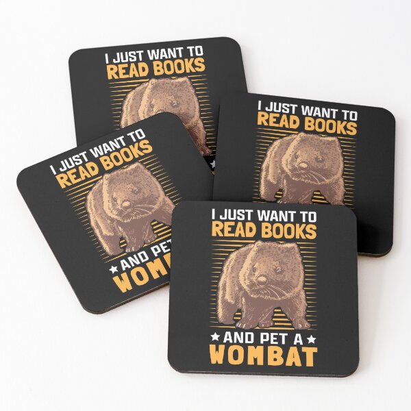 Item preview, Wombats and reading books marsupial wombat designed and sold by madgrfx.