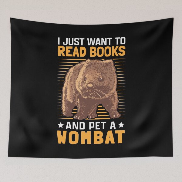 Item preview, Wombats and reading books marsupial wombat designed and sold by madgrfx.