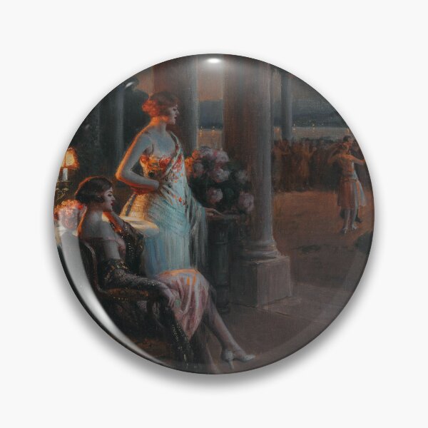 Item preview, Le Soir sur la terasse (Women Watching the Dancing after Dinner) Painting -- Delphin Enjolras  designed and sold by apopofbeauty.