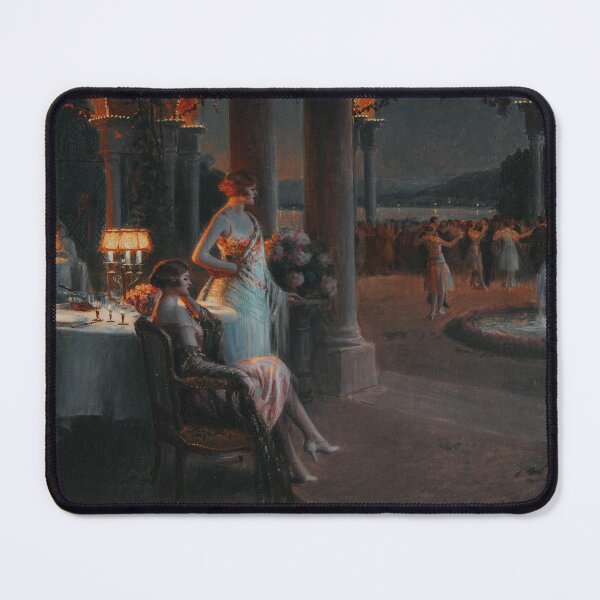 Item preview, Le Soir sur la terasse (Women Watching the Dancing after Dinner) Painting -- Delphin Enjolras  designed and sold by apopofbeauty.
