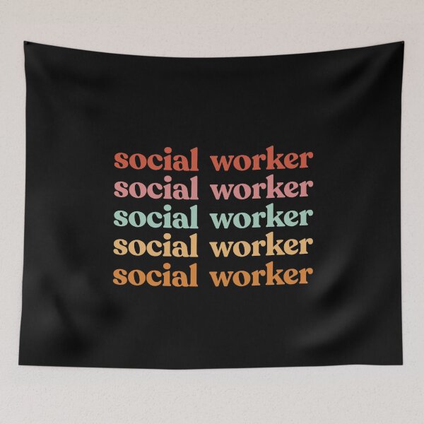 Aperçu de l'œuvre Travailleur social Travail social Arc-en-ciel créée et vendue par SocialLook.