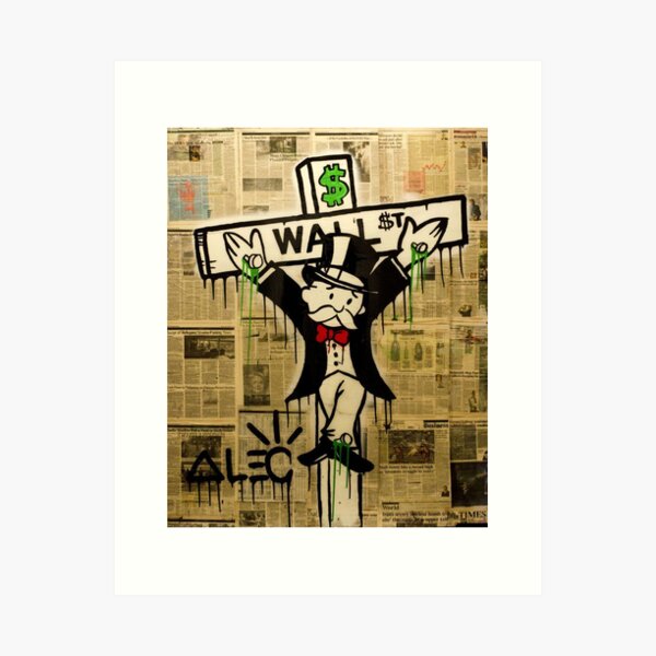 Hermes Richie Falling Crypto Coins - Alec Monopoly - Eden Gallery