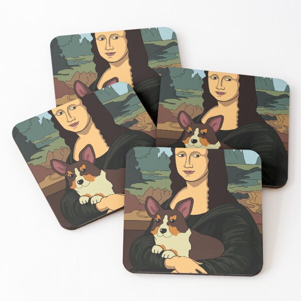 Item preview, Mona Lisa and Her Merle Welsh Corgi Classic T-Shirt designed and sold by ukrainiancorgi.