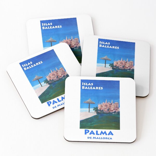 Item preview, Palma de Mallorca with La Seu Cathedral - Retro Vintage Poster designed and sold by artshop77.