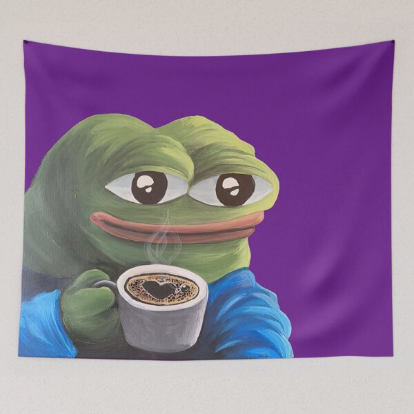 Item preview, Pepe Coffee Chill - Funny Memes designed and sold by V0L0S.