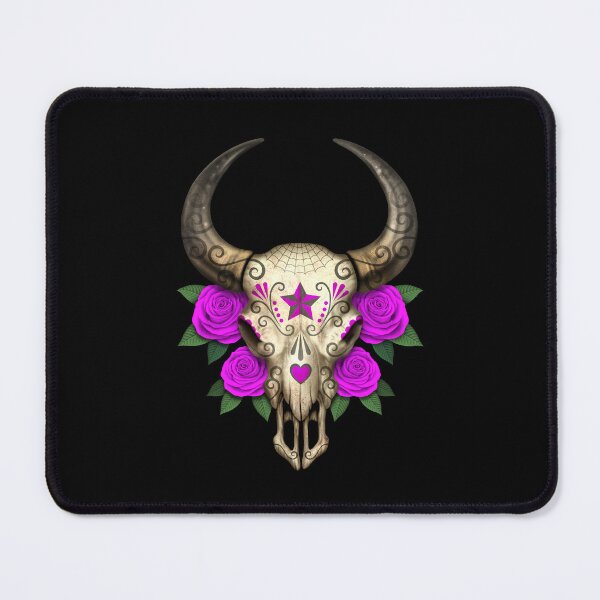 Item preview, Bull Sugar Skull with Purple Roses designed and sold by JeffBartels.