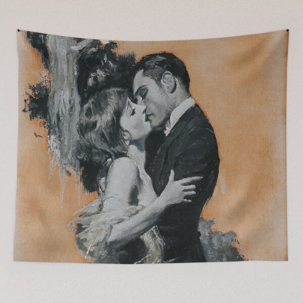 Item preview, A Passionate Kiss (1922) Painting designed and sold by apopofbeauty.
