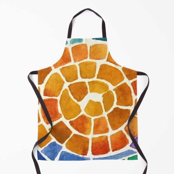 Item preview, mosaic Shell Watercolor orange designed and sold by Cobalt Blue Watercolors.