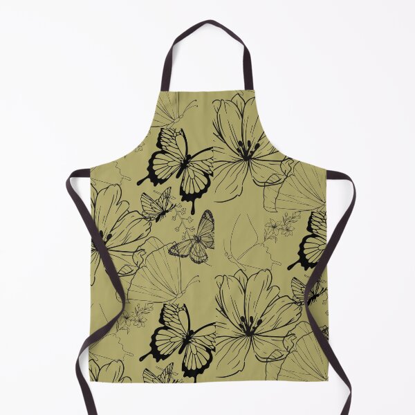 Item preview, Stylized Flowers & Butterfly Line Drawing Design designed and sold by EarthArtDesigns.