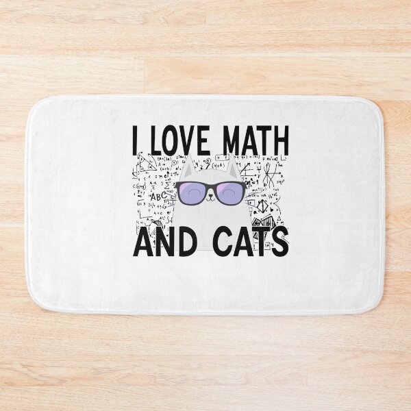Item preview, I Love Math and Cats designed and sold by FantasticBee.