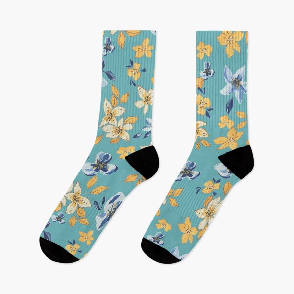 Item preview, White and Blue Autumn Flowers  designed and sold by Eve :).