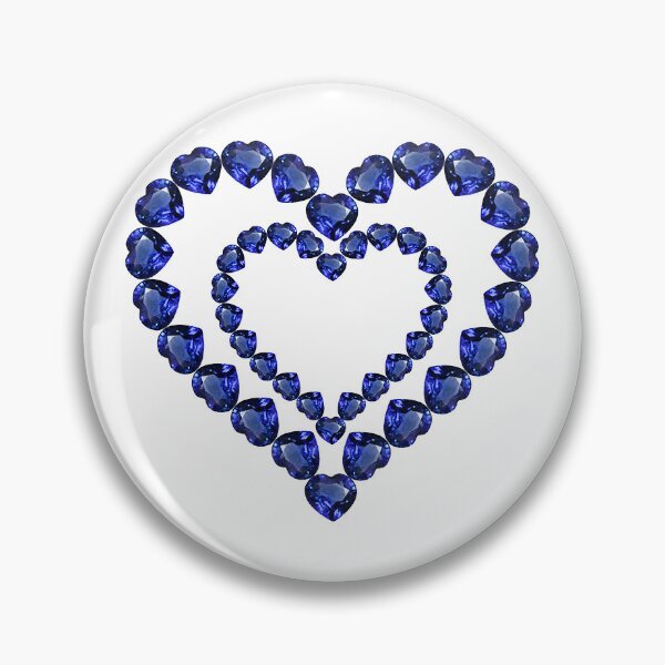 Item preview, Heart Blue Sapphire September Birthstone designed and sold by DigitalGemArt.