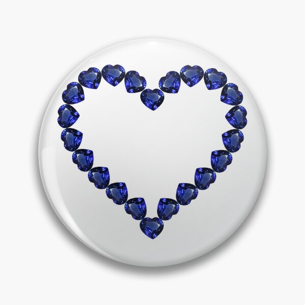 Item preview, Heart Blue Sapphire September Birthstone designed and sold by DigitalGemArt.